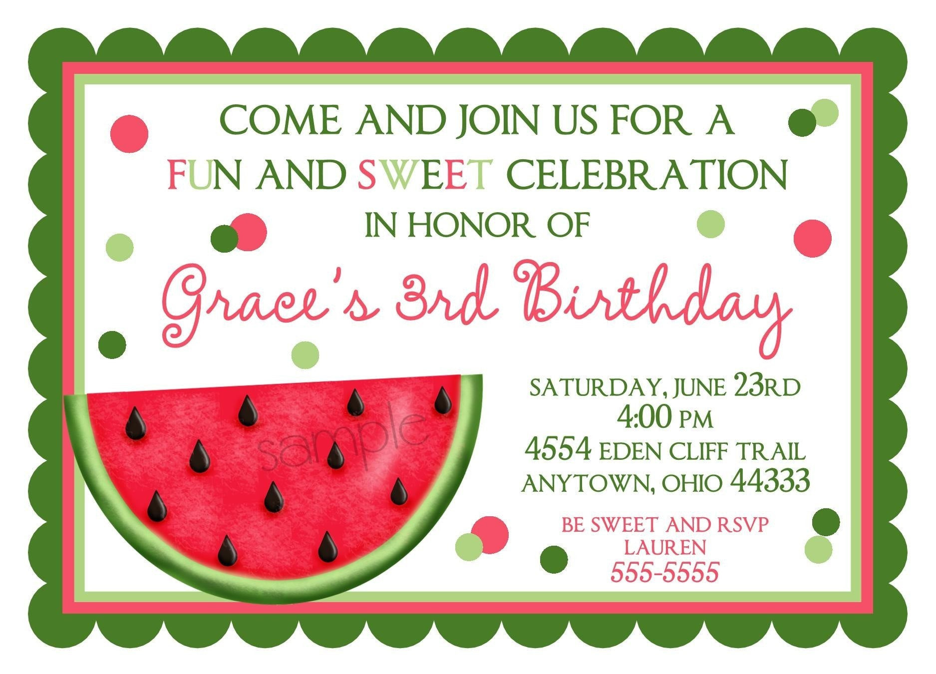 Best ideas about Watermelon Birthday Invitations
. Save or Pin Watermelon Invitations Birthday Invitations Summer Fruit Now.