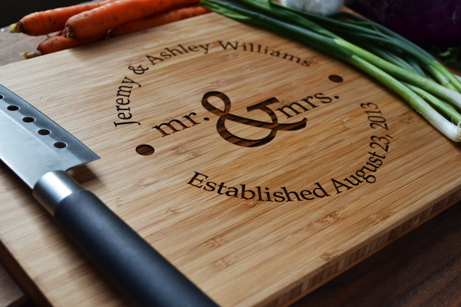 Best ideas about Wedding Gift Engraving Ideas
. Save or Pin Personalized Cutting Board Mr and Mrs circle Now.