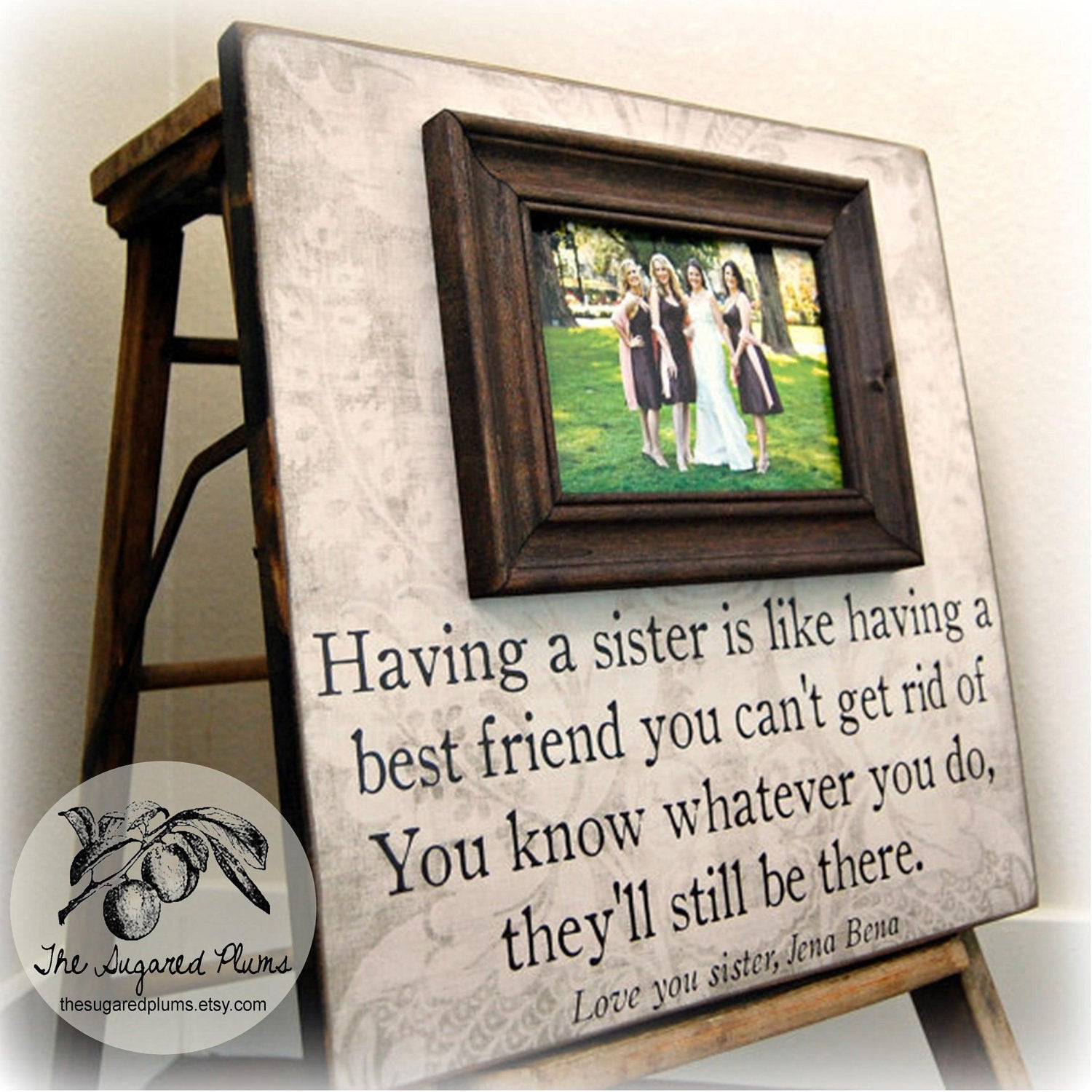 Best ideas about Wedding Gift Ideas For Sister
. Save or Pin Bridesmaid Gift Bridal Party Gift Having a Sister 16x16 The Now.