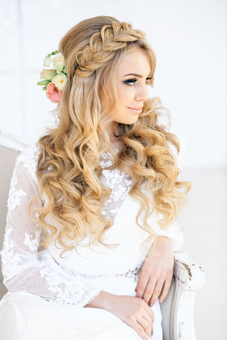 Best ideas about Wedding Hairstyle Curls
. Save or Pin Romantic braid and curls via elstile Now.