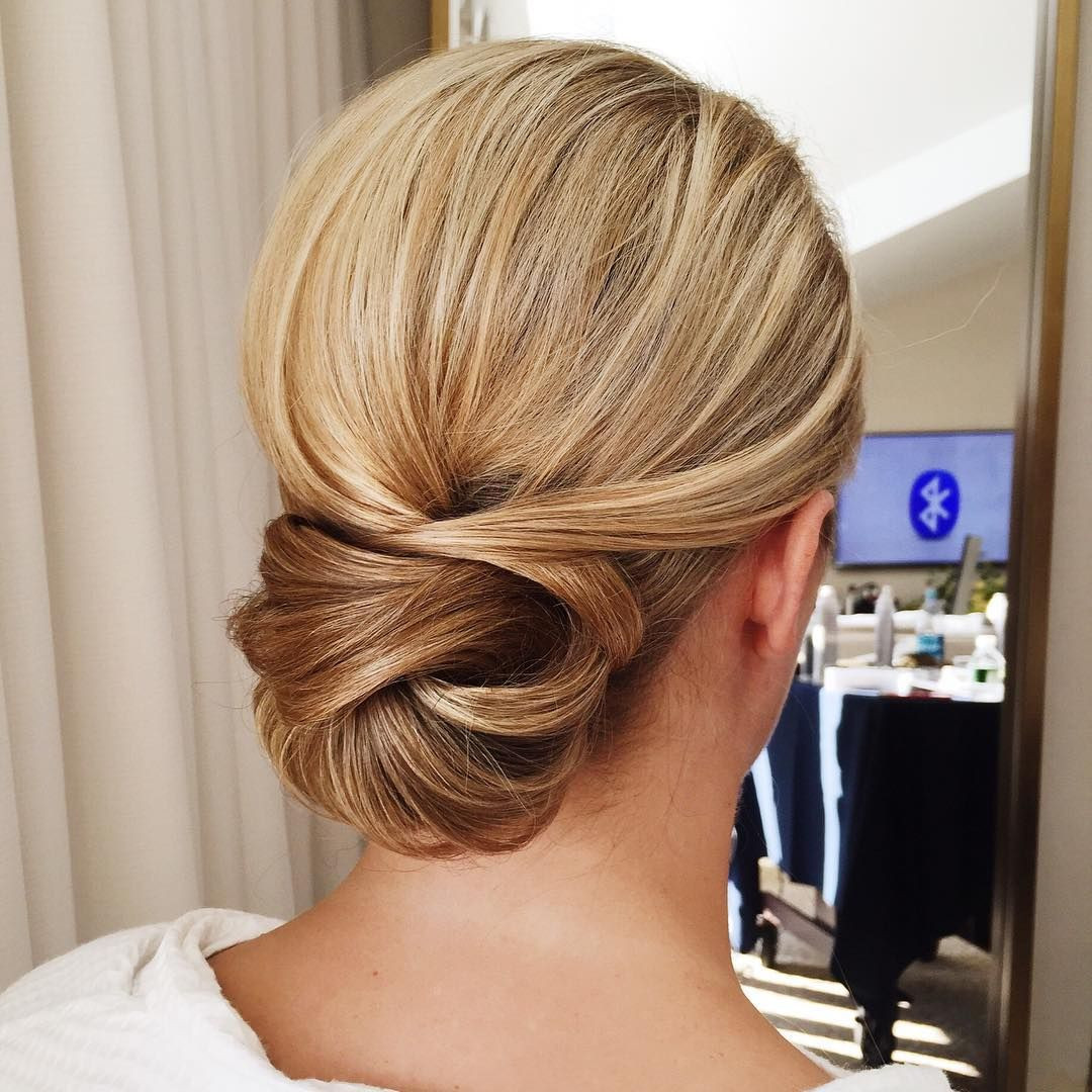 Best ideas about Wedding Hairstyles Low Buns
. Save or Pin “ e of my bridesmaids from today s wedding ️ a simple low Now.