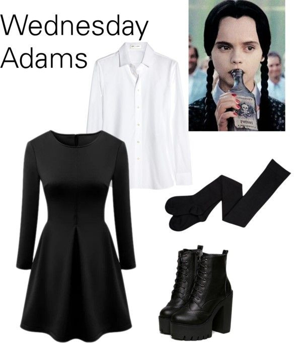 Best ideas about Wednesday Addams Costume DIY
. Save or Pin Easy DIY Wednesday Adams halloween costume from clothes Now.