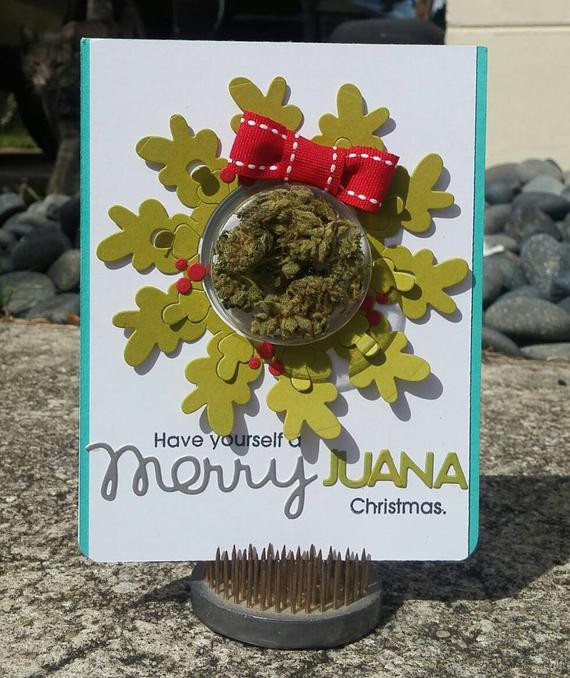Best ideas about Weed Birthday Card
. Save or Pin Merry juana Christmas Cannabis Greeting Card Now.