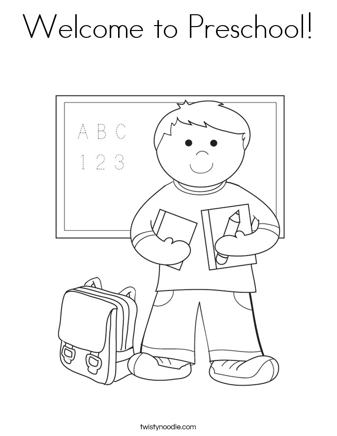 Best ideas about Welcome Preschool Coloring Sheets
. Save or Pin Wel e to Preschool Coloring Page Twisty Noodle Now.