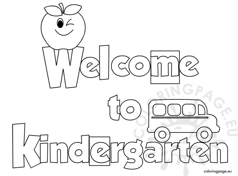 Best ideas about Welcome Preschool Coloring Sheets
. Save or Pin Wel e to Kindergarten coloring sheet – Coloring Page Now.