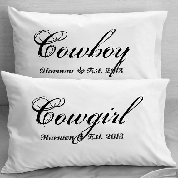 Best ideas about Western Gift Ideas
. Save or Pin Cowboy Cowgirl Couple Pillowcases Country Western Gift by Now.