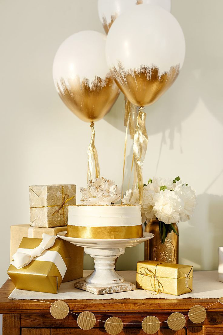 Best ideas about White And Gold Birthday Decorations
. Save or Pin Love this bination of white and gold for simple Now.