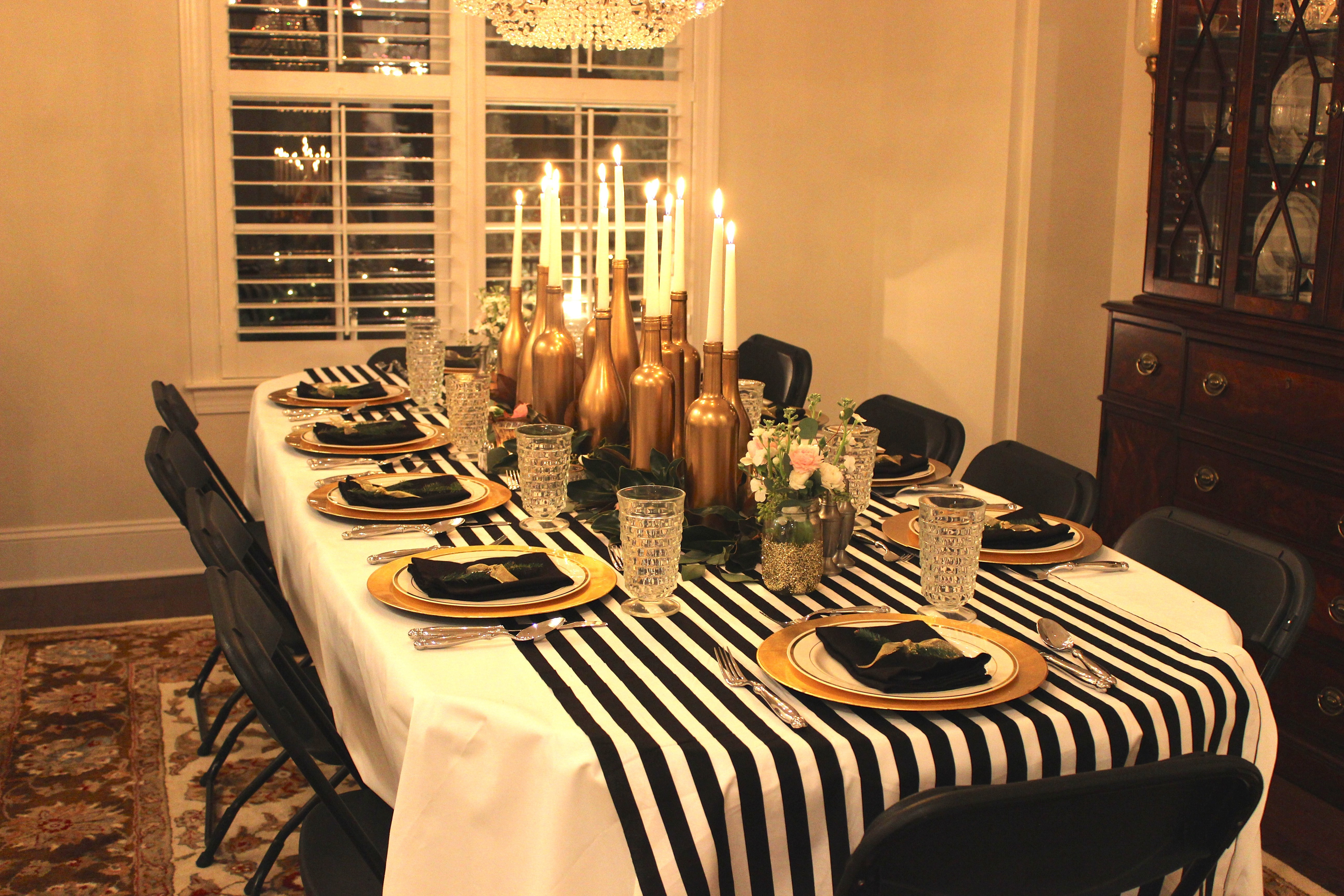 Best ideas about White And Gold Birthday Decorations
. Save or Pin Gold Black and White My 30th Birthday Dinner Party Now.