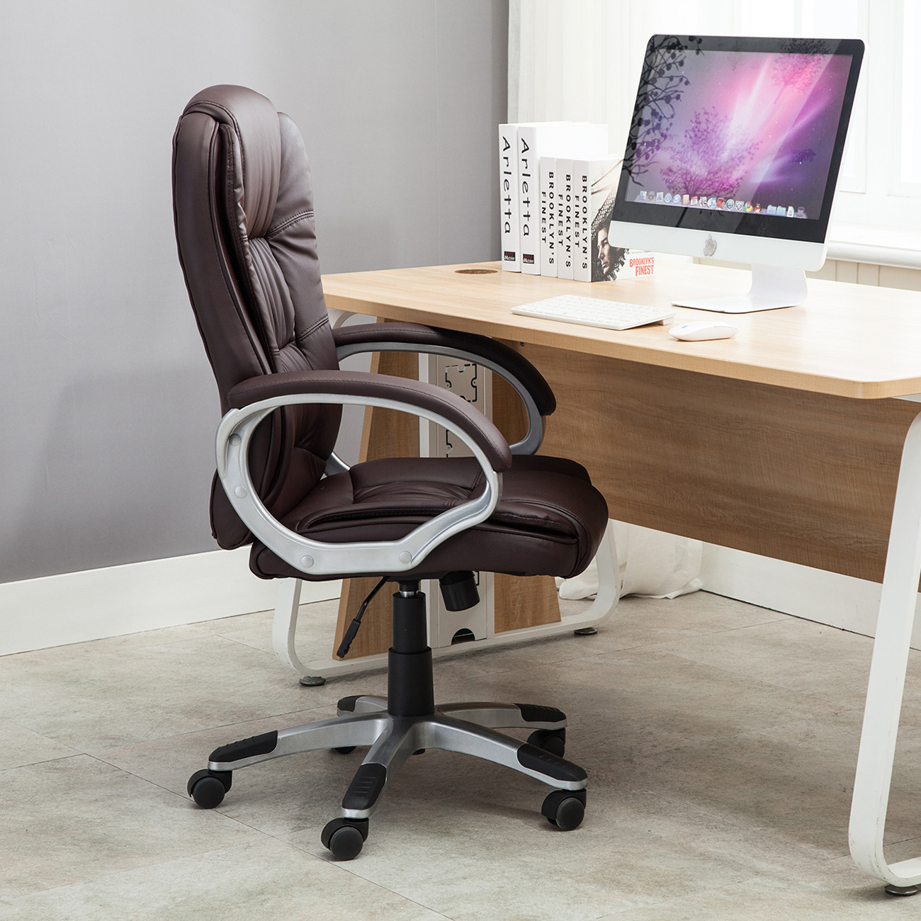 Best ideas about White Computer Chair
. Save or Pin Black Brown White PU Leather Modern Executive puter Now.