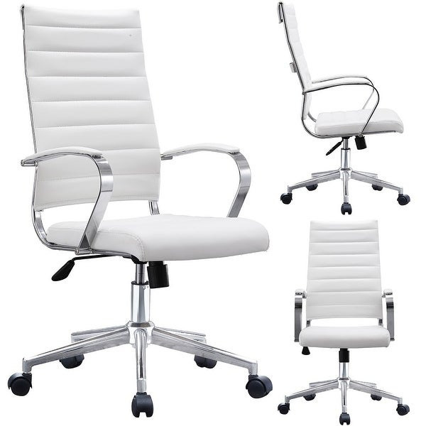 Best ideas about White Computer Chair
. Save or Pin Shop 2xhome Modern White High Back fice Chair Ribbed PU Now.