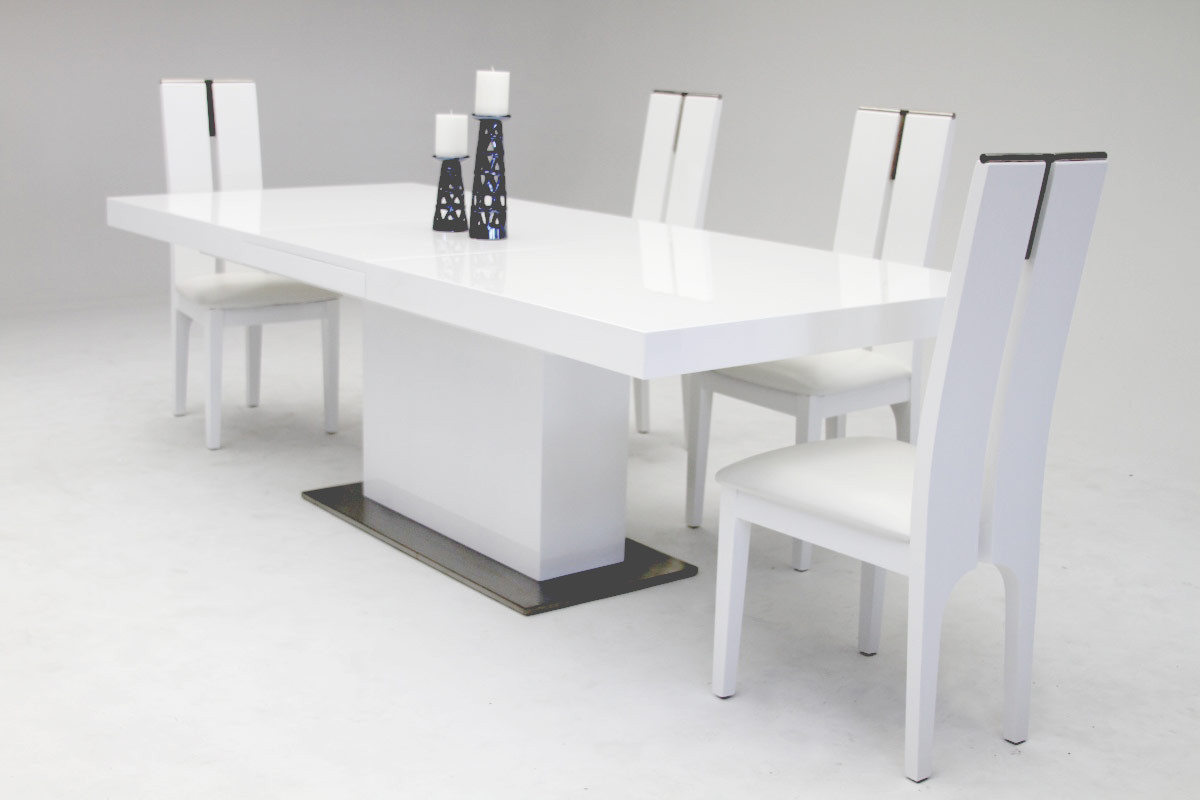 Best ideas about White Dining Table
. Save or Pin Zenith Modern White Extendable Dining Table Now.