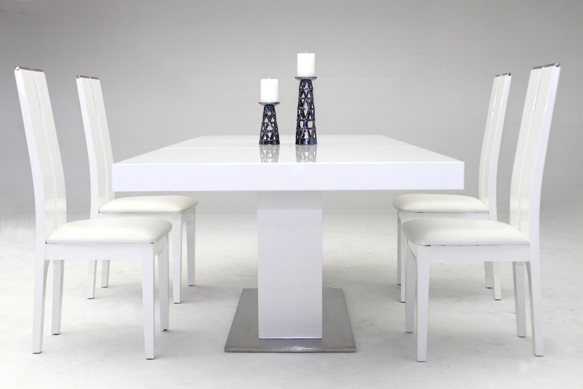 Best ideas about White Dining Table
. Save or Pin Zenith Modern White Extendable Dining Table Now.