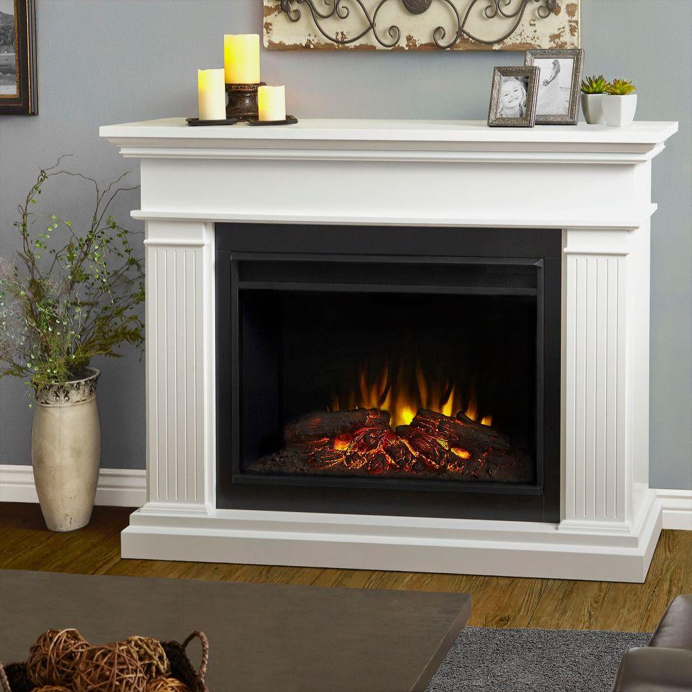 Best ideas about White Electric Fireplace
. Save or Pin Real Flame Kennedy 56 in Grand Series Electric Fireplace Now.