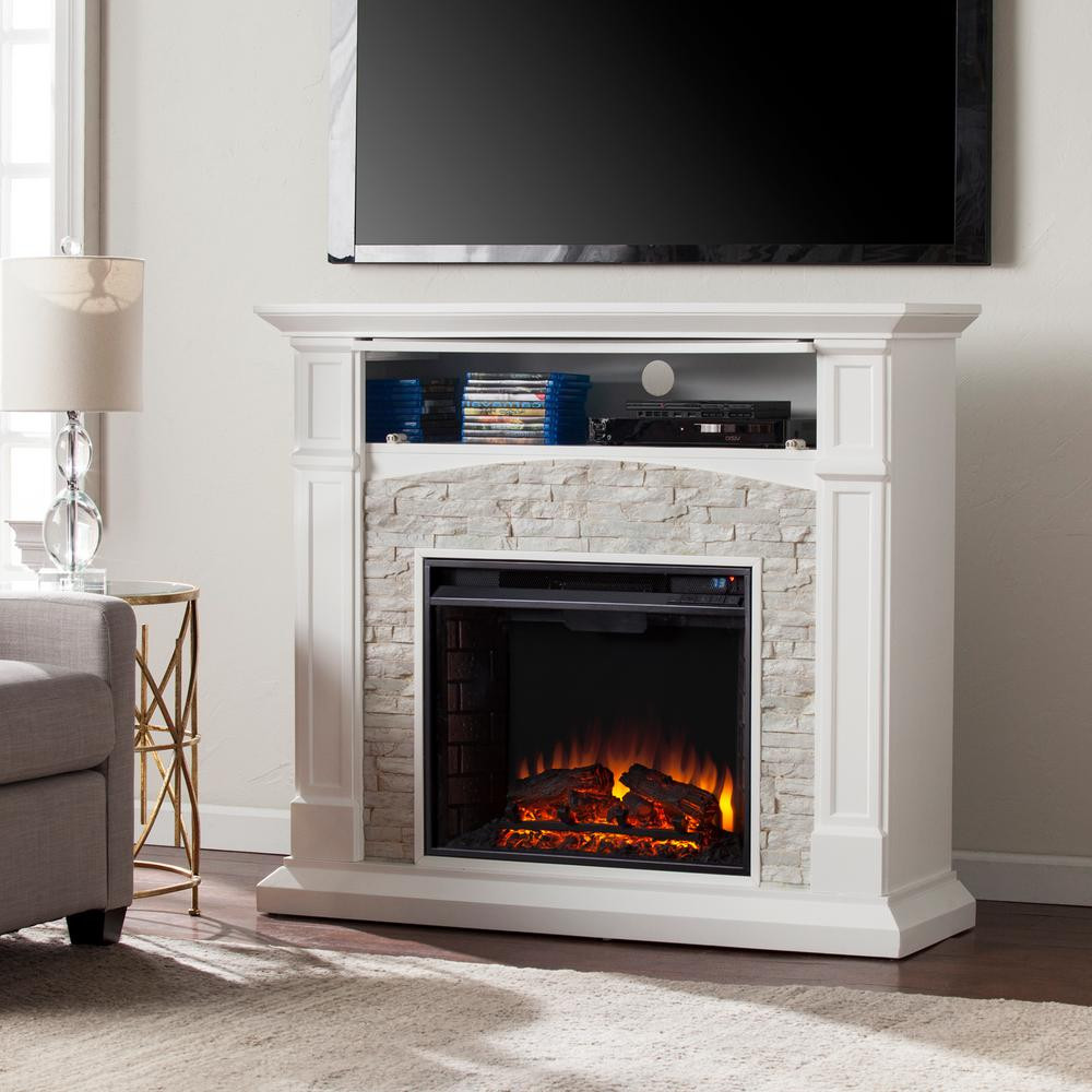 Best ideas about White Fireplace Tv Stand
. Save or Pin Southern Enterprises Conway 45 75 in Electric Fireplace Now.