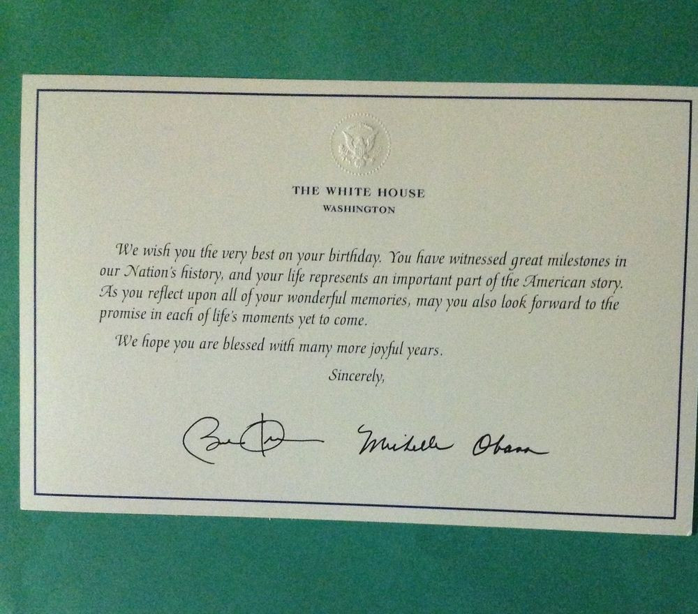 Best ideas about White House Birthday Card
. Save or Pin WHITE HOUSE BIRTHDAY CARD PRESIDENT BARACK OBAMA SIGNATURE Now.