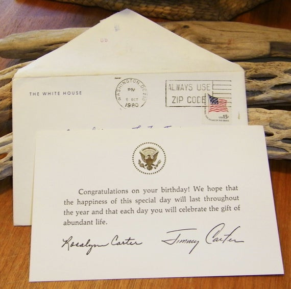 Best ideas about White House Birthday Card
. Save or Pin 1980 White House Birthday Greetings from President & Mrs Now.