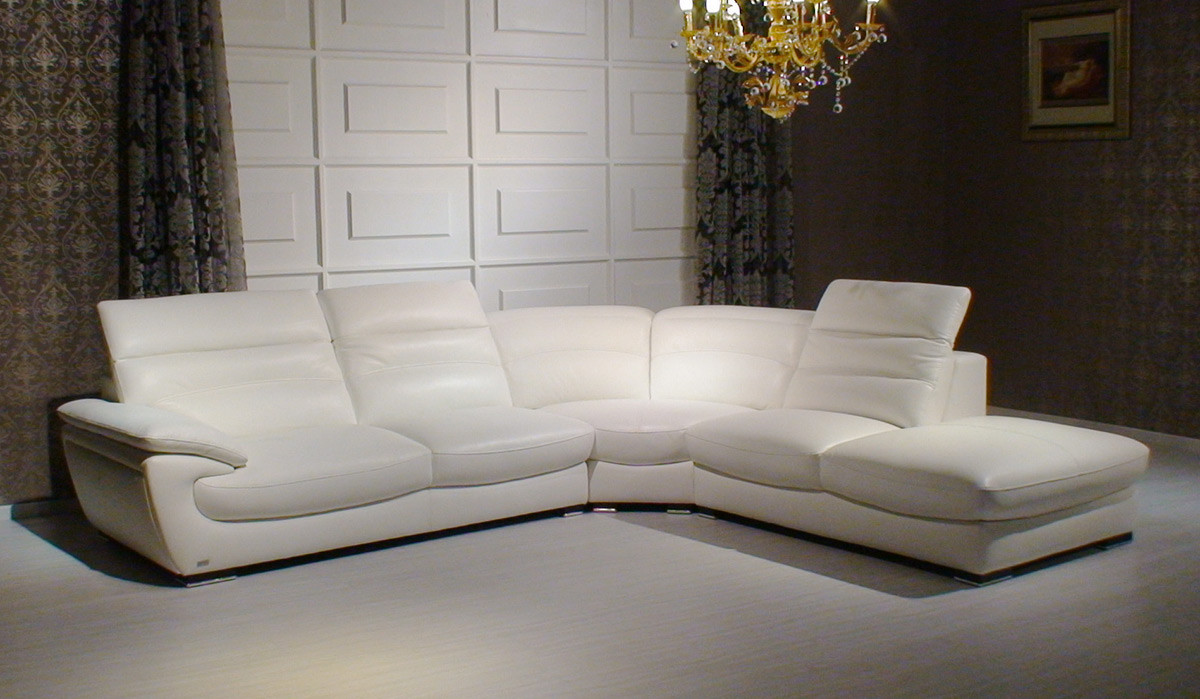 Best ideas about White Leather Sectional Sofa
. Save or Pin 8468 Contemporary White Leather Sectional Sofa Now.