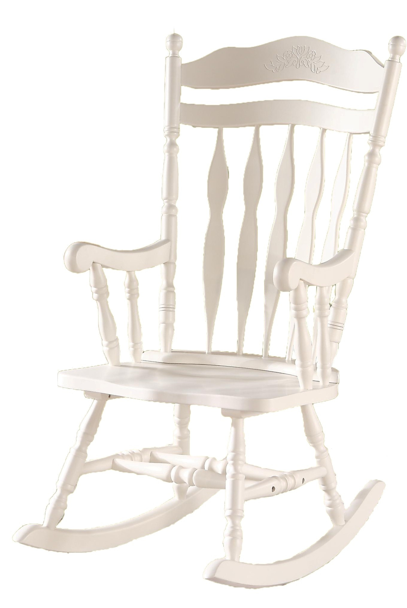 Best ideas about White Rocking Chair
. Save or Pin 1525 Antique White Embossed Back Solid Wood Rocking Chair Now.