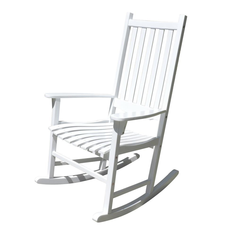 Best ideas about White Rocking Chair
. Save or Pin northbeam White Acacia Wood Outdoor Rocking Chair MPG PT Now.