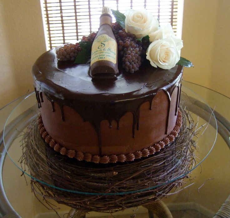 Best ideas about Wine Birthday Cake
. Save or Pin 50th Birthday Cake Wine and chocolate theme Chocolate Now.