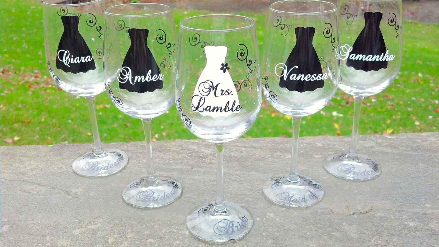 Best ideas about Wine Glass Gift Ideas
. Save or Pin Bridesmaid t idea wine glass Includes name by Now.