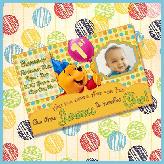 Best ideas about Winnie The Pooh 1st Birthday Invitations
. Save or Pin Winnie the Pooh First Birthday Printable Invitation File Now.