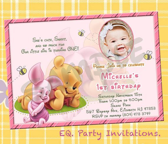 Best ideas about Winnie The Pooh 1st Birthday Invitations
. Save or Pin Winnie the pooh 1St Birthday Invitations printable Now.
