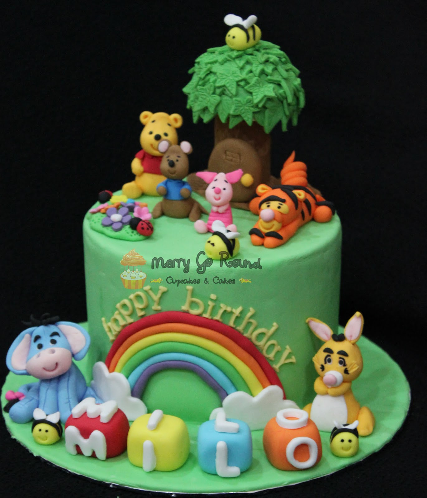 Best ideas about Winnie The Pooh Birthday Cake
. Save or Pin Merry Go Round Cupcakes & Cakes Winnie The Pooh Now.