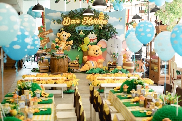 Best ideas about Winnie The Pooh Birthday Decorations
. Save or Pin Kara s Party Ideas Winnie the Pooh 1st Birthday Party Now.