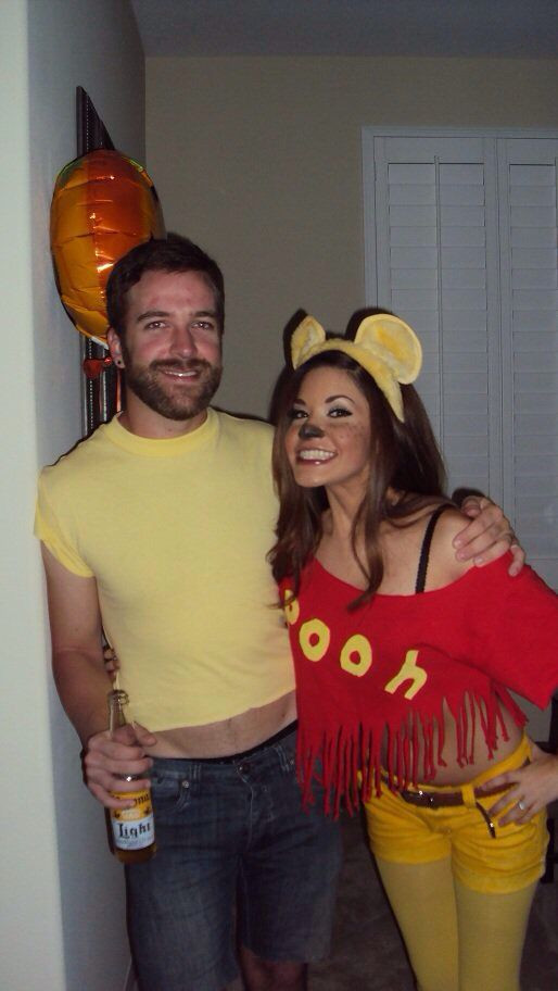 Best ideas about Winnie The Pooh DIY Costume
. Save or Pin Winnie the Pooh & Christopher Robin DIY Halloween Costume Now.