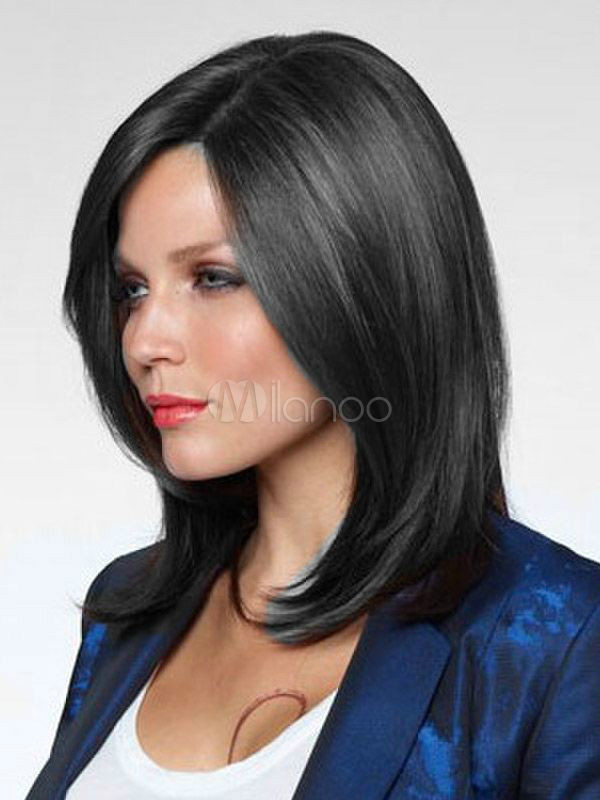 Best ideas about Women'S Shoulder Length Hairstyles
. Save or Pin Tan Shoulder Length Side Parting Medium Black Wig Fashion Now.