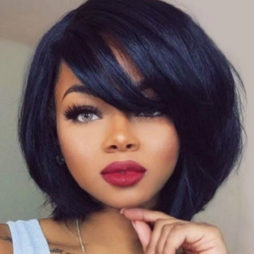 Best ideas about Women'S Undercut Hairstyles
. Save or Pin African American Wigs Short Capless Straight Side Bang Now.