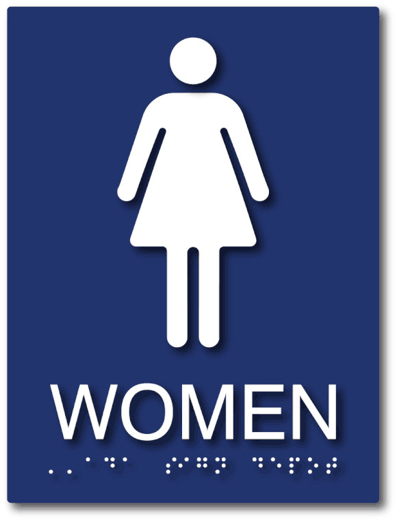 Best ideas about Womens Bathroom Sign
. Save or Pin Women Bathroom ADA Sign with Tactile Text and Braille Now.