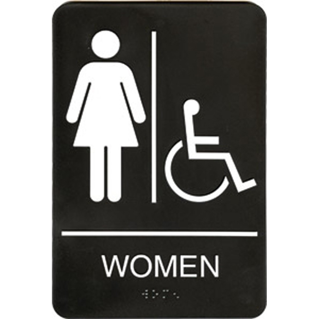 Best ideas about Womens Bathroom Sign
. Save or Pin Womens Handicap ADA Restroom Sign Black Now.