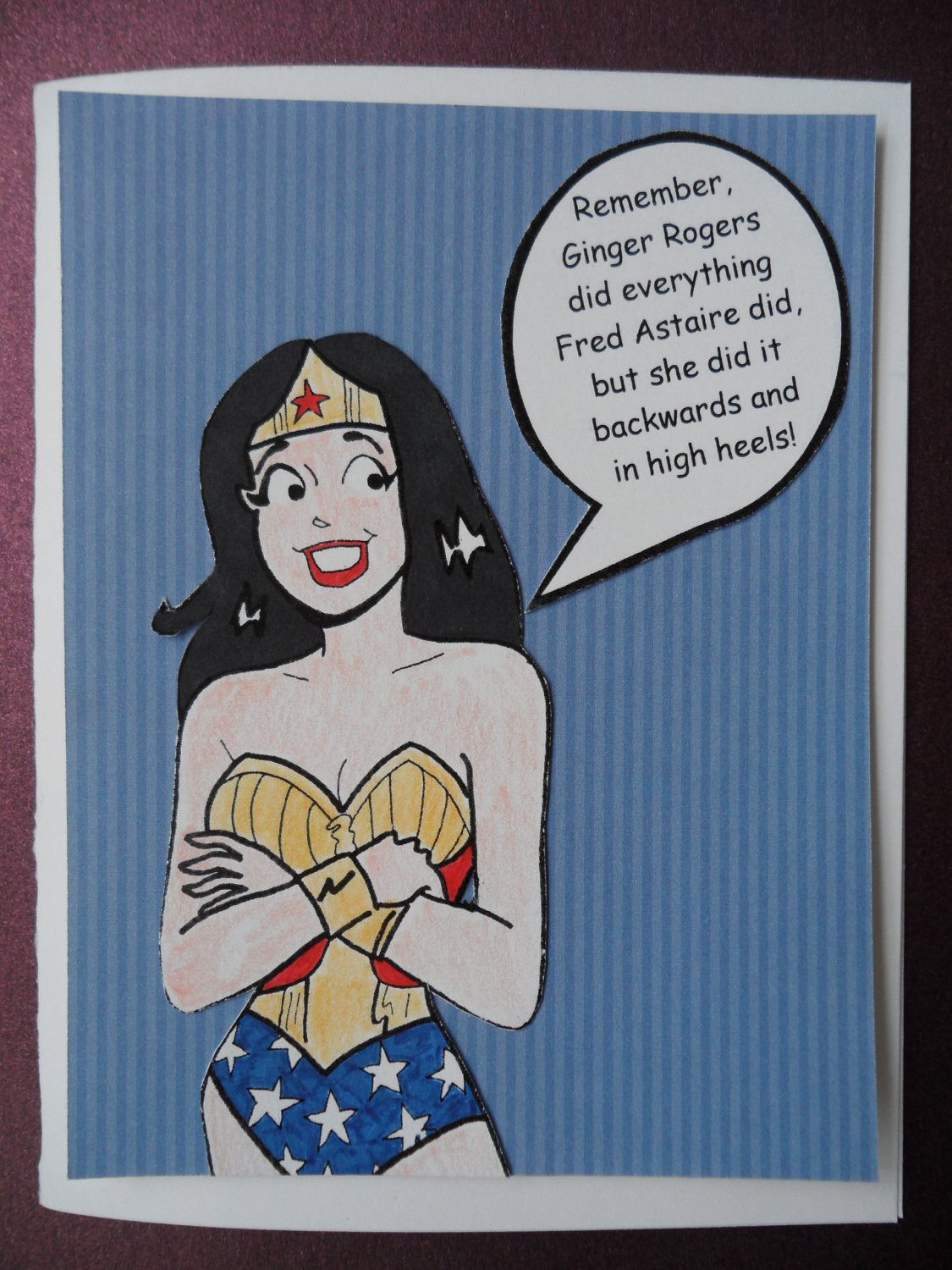 Best ideas about Wonder Woman Birthday Card
. Save or Pin Wonder Woman Mash Up Veronica Birthday or Blank Card Now.