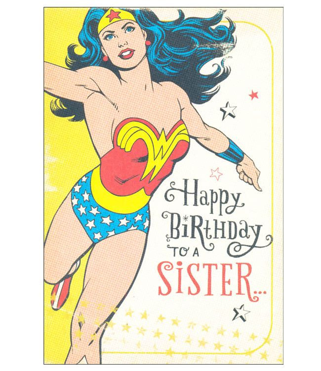 Best ideas about Wonder Woman Birthday Card
. Save or Pin Wonder Woman Sister Birthday Card Now.