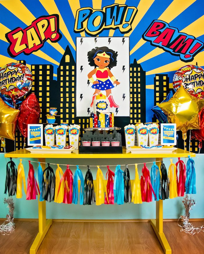 Best ideas about Wonder Woman Birthday Decorations
. Save or Pin Kara s Party Ideas Wonder Woman Superhero Birthday Party Now.