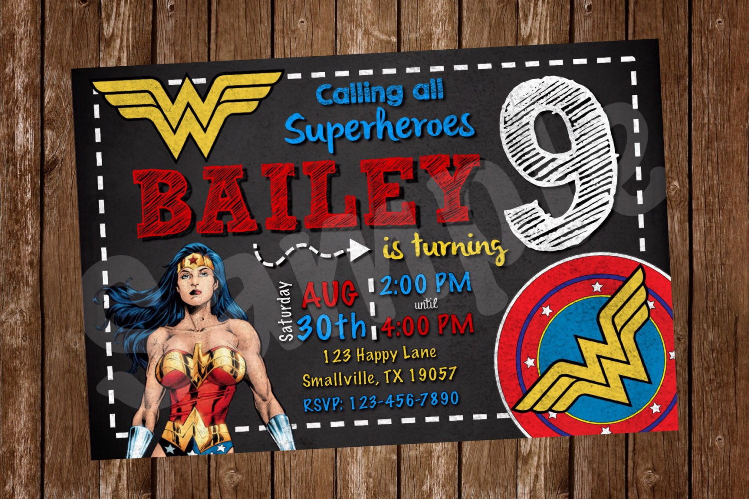 Best ideas about Wonder Woman Birthday Invitations
. Save or Pin Wonder Woman Birthday Invitation WW01 by Denleys on Etsy Now.