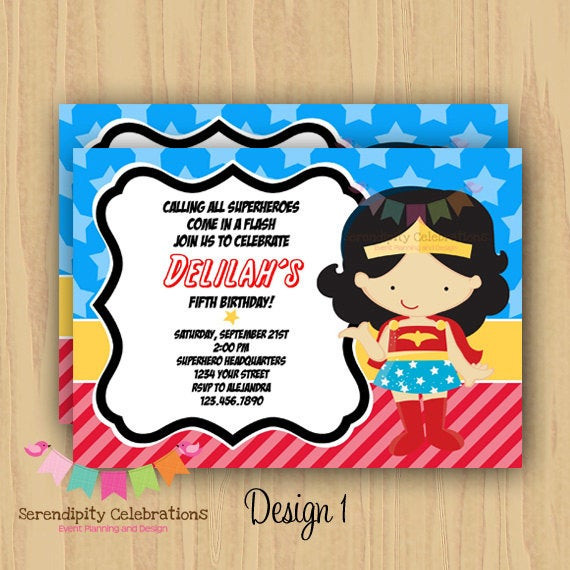 Best ideas about Wonder Woman Birthday Invitations
. Save or Pin DIY Wonder Woman Invitation Personalized Invitation by Now.