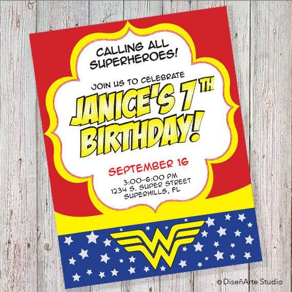 Best ideas about Wonder Woman Birthday Invitations
. Save or Pin Wonder Woman Birthday Invitation DIGITAL FILE Now.