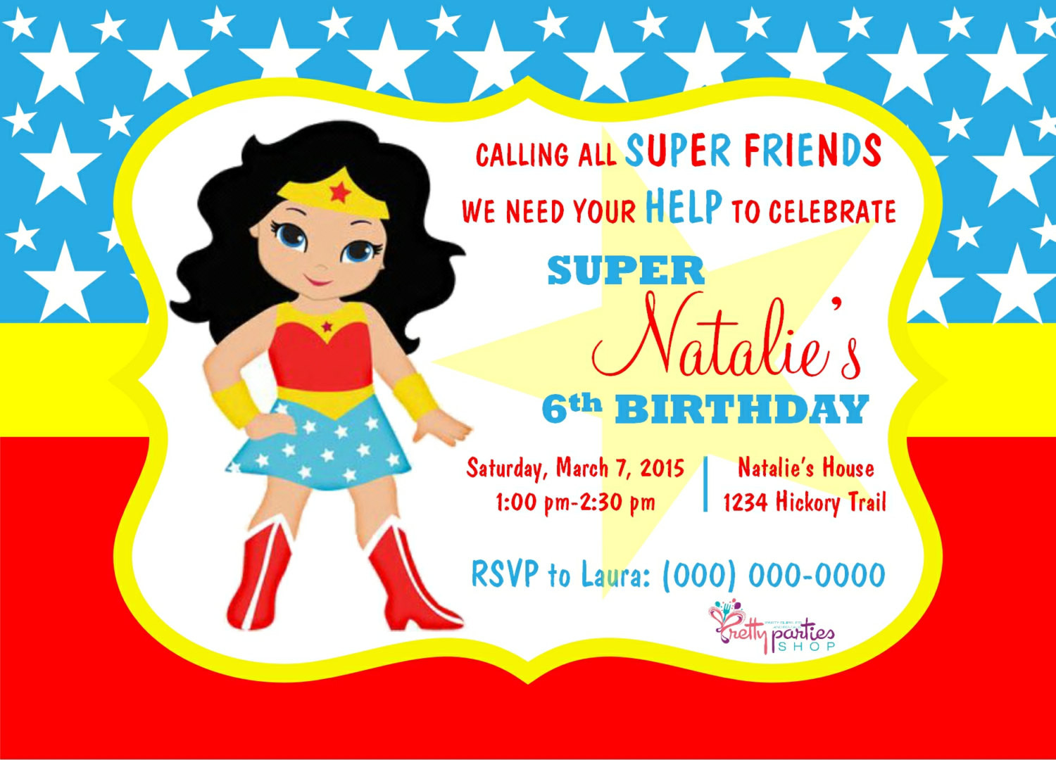 Best ideas about Wonder Woman Birthday Invitations
. Save or Pin Wonder Woman Invitations Now.