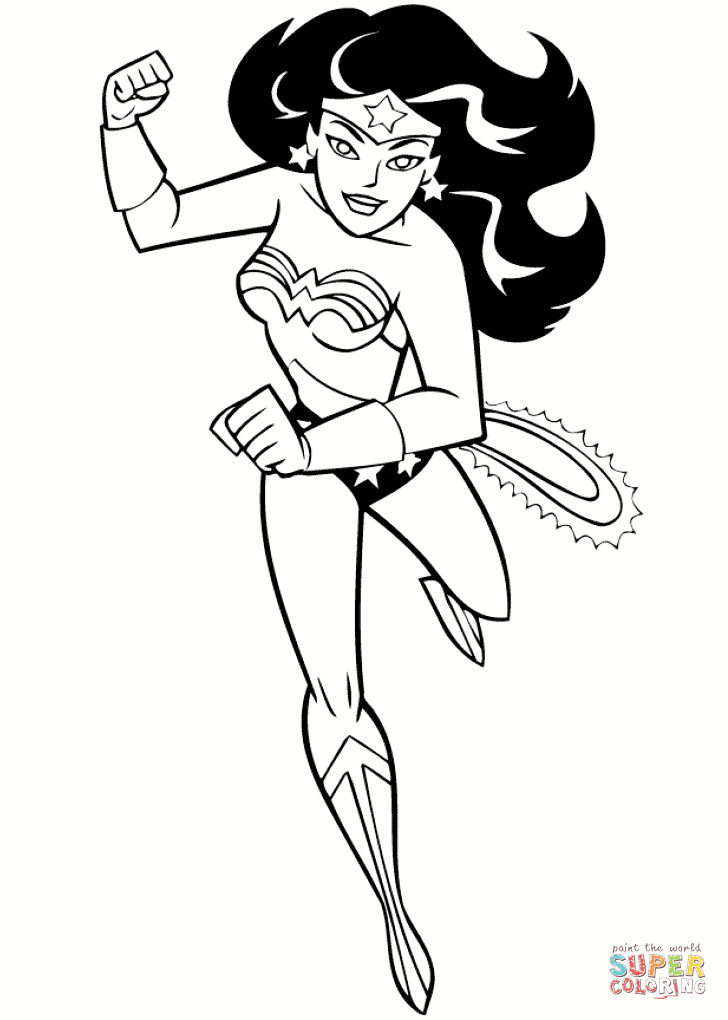 Best ideas about Wonder Woman Coloring Sheets For Kids
. Save or Pin Cartoon Wonder Woman coloring page Now.