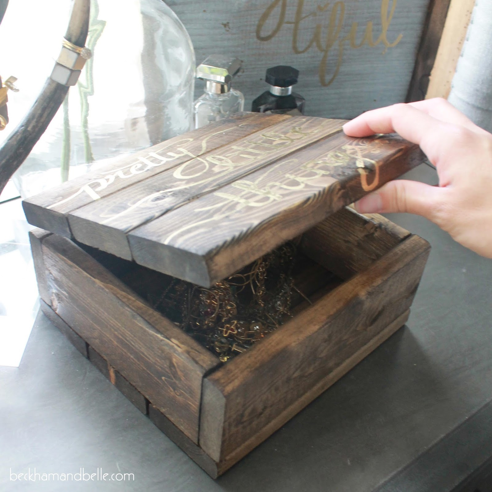 Best ideas about Wood Boxes DIY
. Save or Pin DIY Wooden Jewelry Accessories Box Beckham Belle Now.