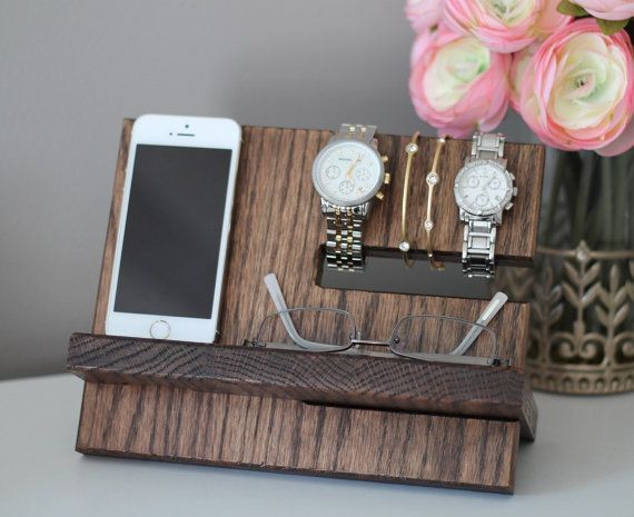 Best ideas about Wood Gift Ideas
. Save or Pin Oak Wood Valet iPhone Galaxy Charging Stand Nightstand Now.