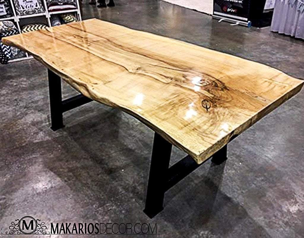 Best ideas about Wood Slab Dining Table
. Save or Pin wood slab table vanity bathroom counter kitchen island Now.