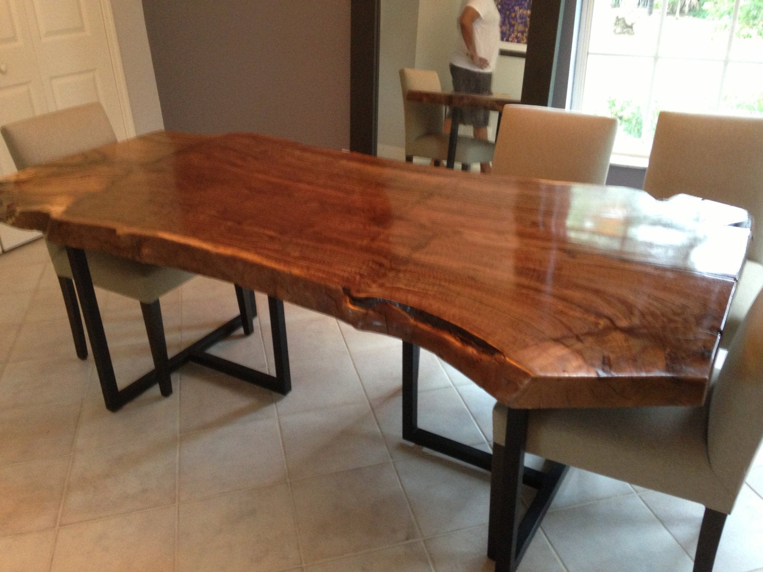Best ideas about Wood Slab Dining Table
. Save or Pin Live Edge Dining Table Walnut Slab Table Wood Slab Table Now.