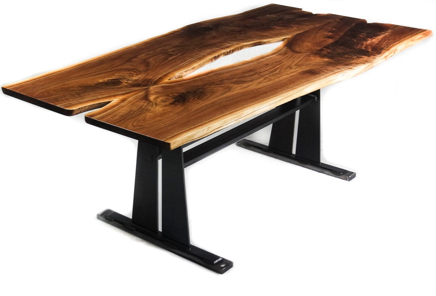 Best ideas about Wood Slab Dining Table
. Save or Pin Bookmatched Walnut Live Edge Wood Slab Dining Table With Now.