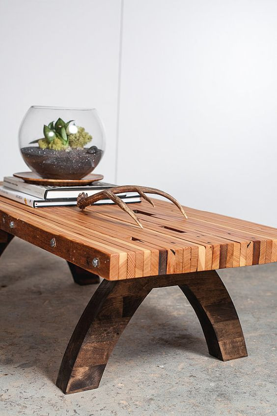 Best ideas about Wood Slab Table DIY
. Save or Pin Reclaimed wood bolted slab coffee table Now.