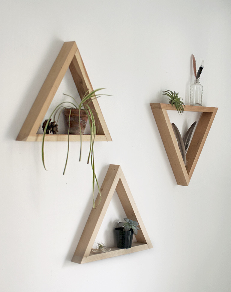 Best ideas about Wooden Shelves DIY
. Save or Pin DIY Wooden Triangle Shelves The Merrythought Now.