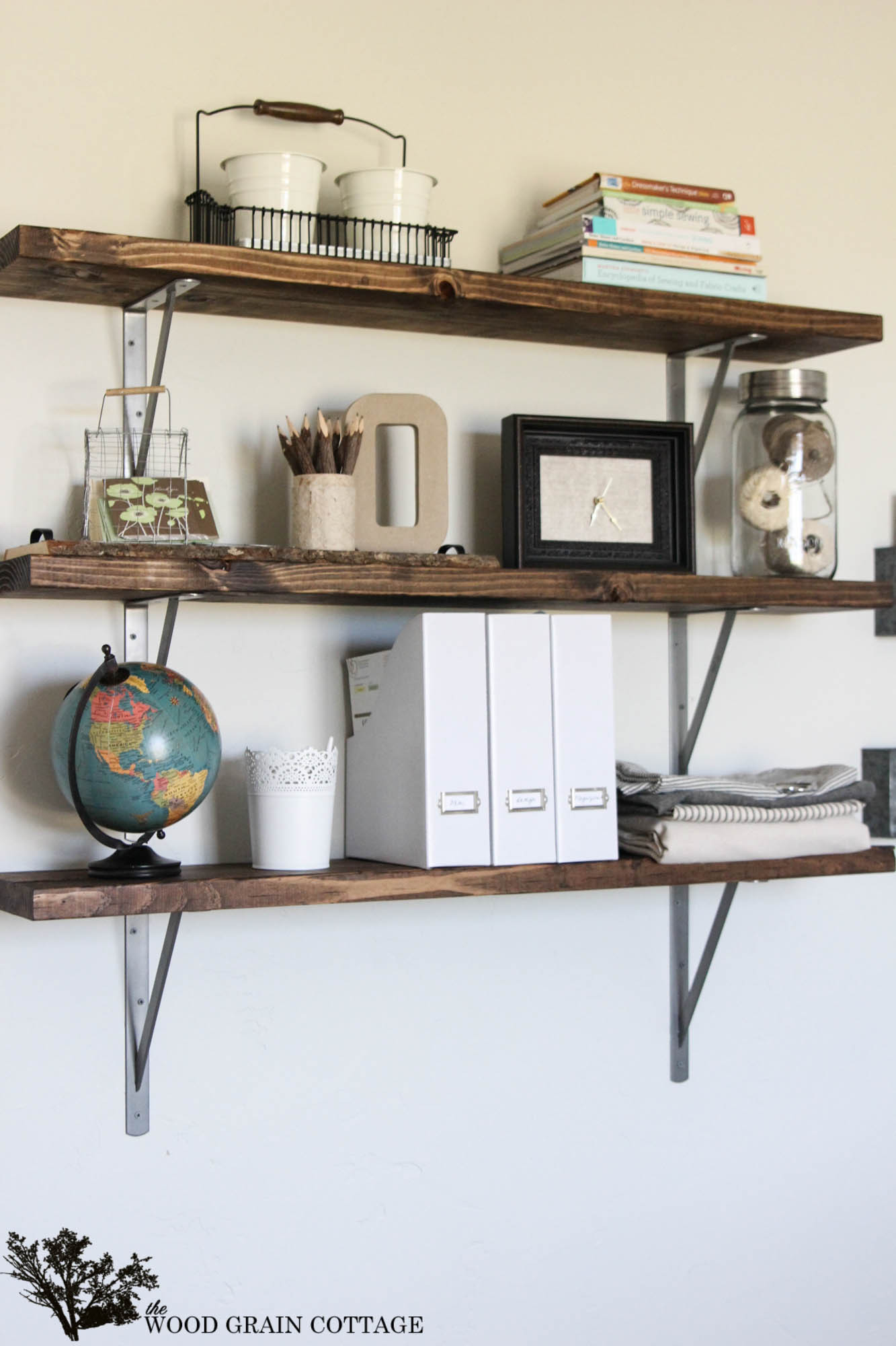Best ideas about Wooden Shelves DIY
. Save or Pin Farmhouse Flair Diy Wood Storage Shelf How To Now.